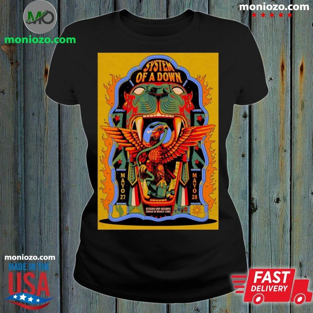 Original System Of A Down Mexico City May 27-28 2026 Poster Shirt