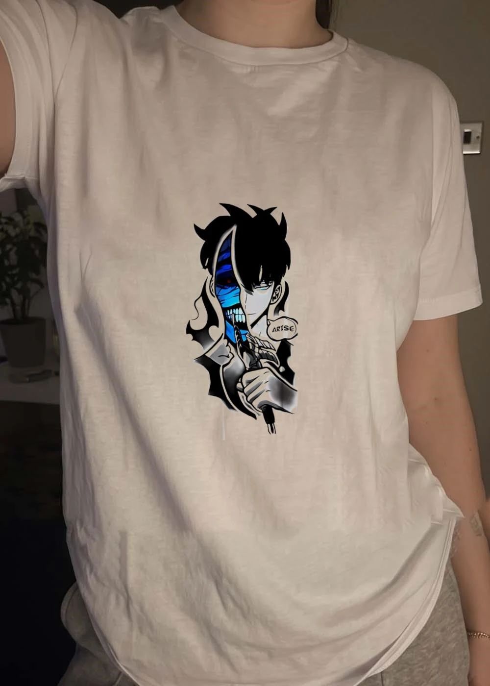 Solo Leveling Sung Jinwoo Arise Shadow Monarch Dual Form Anime Manga 2026 Hype Trending Shirt