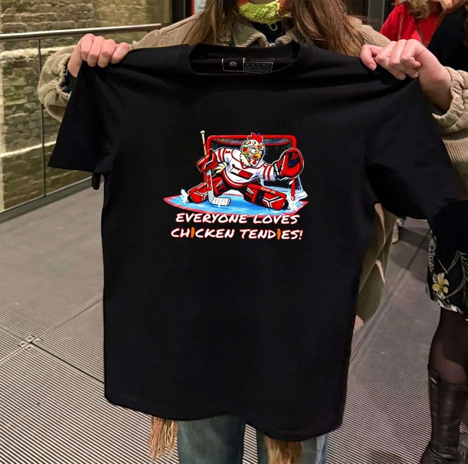 Everyone Loves Chicken Tendies hockey shirt