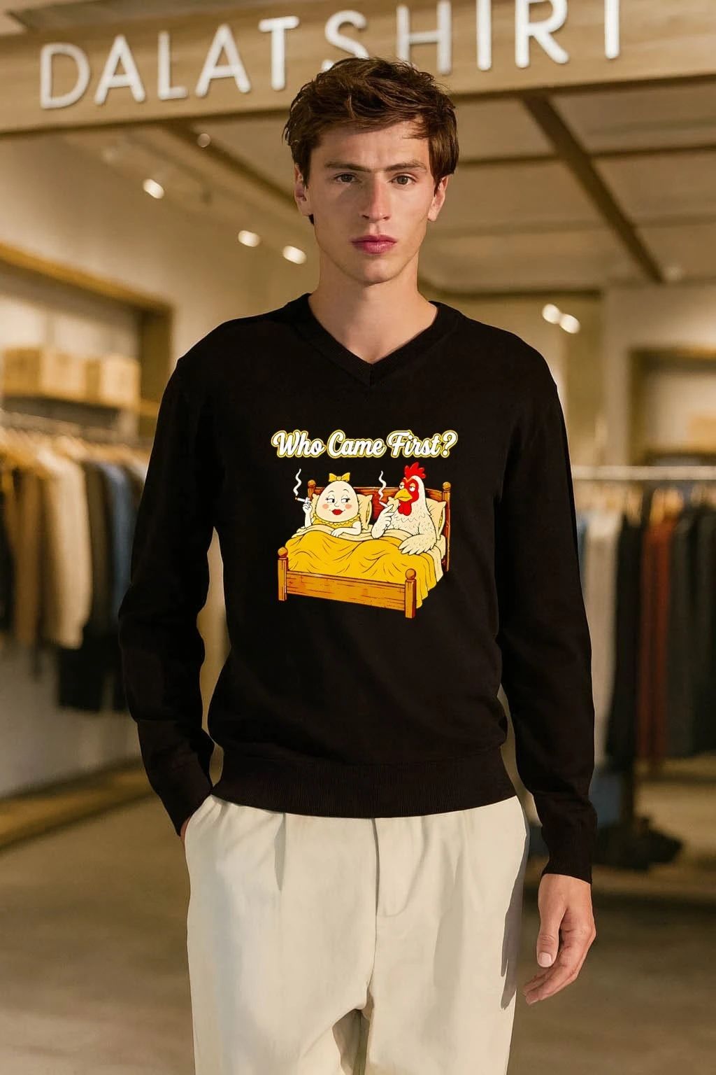 Who Came First Chicken Or Egg Funny shirt