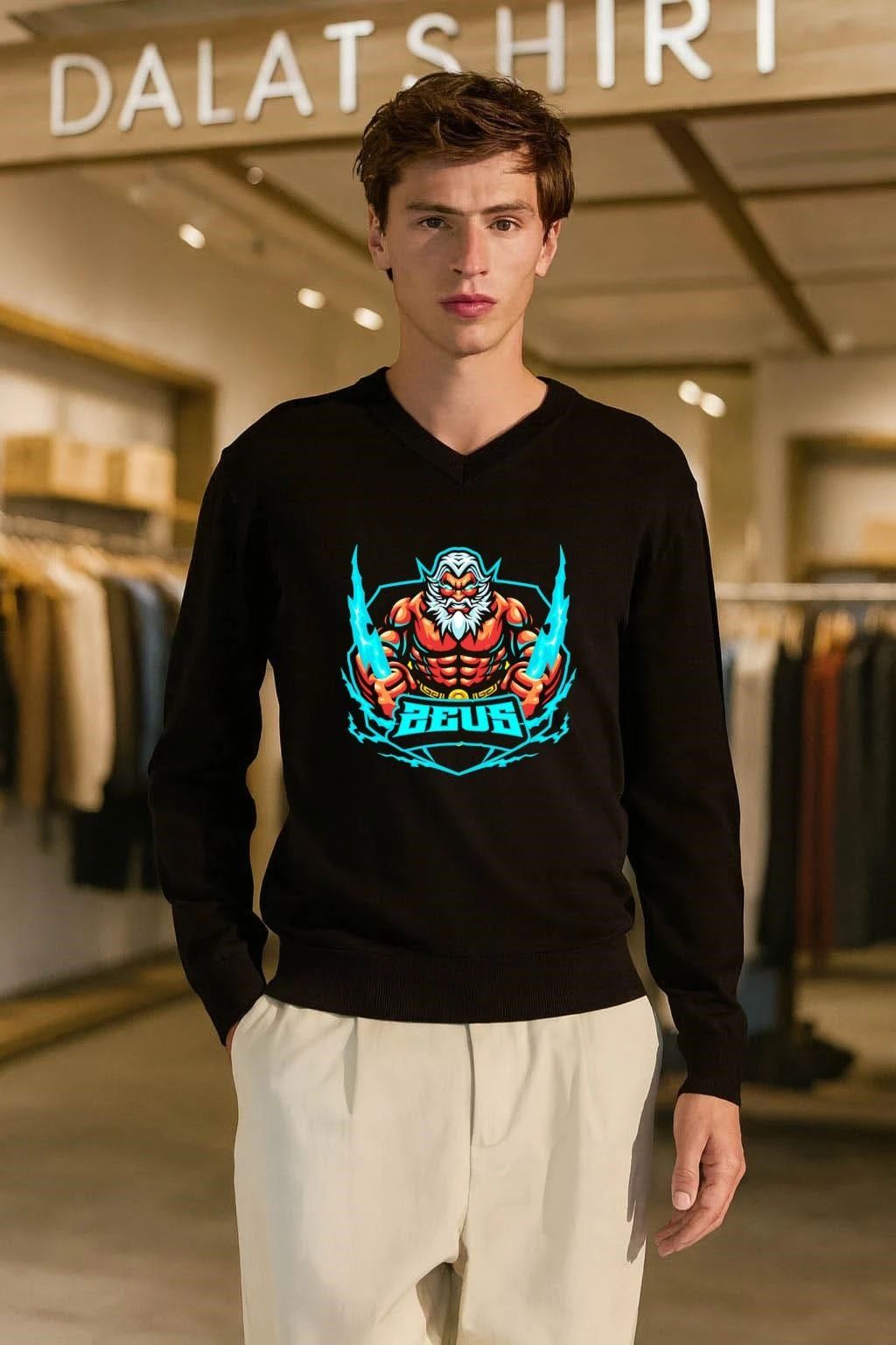 Zeus lightning ocean shirt