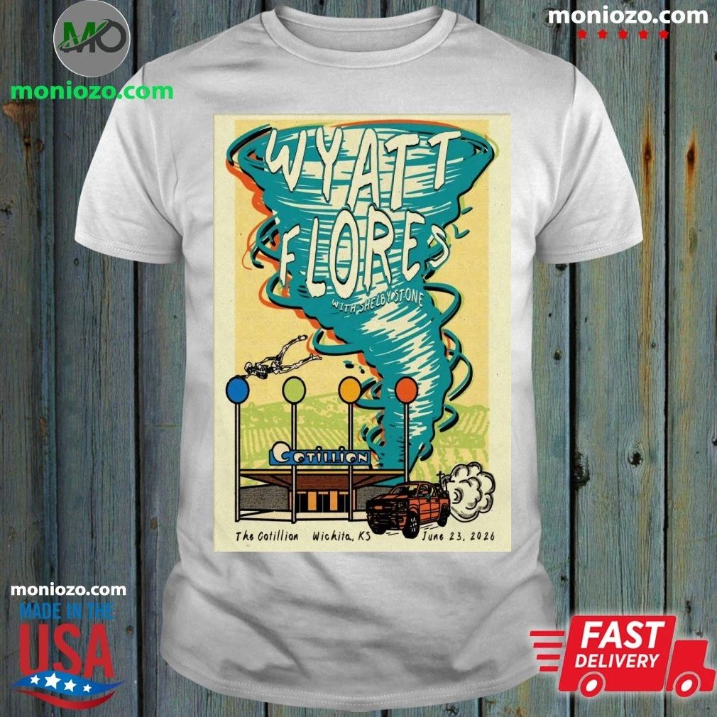 Original Wyatt Flores Tour The Cotillion in Wichita, KS 06.23.26 Poster Shirt
