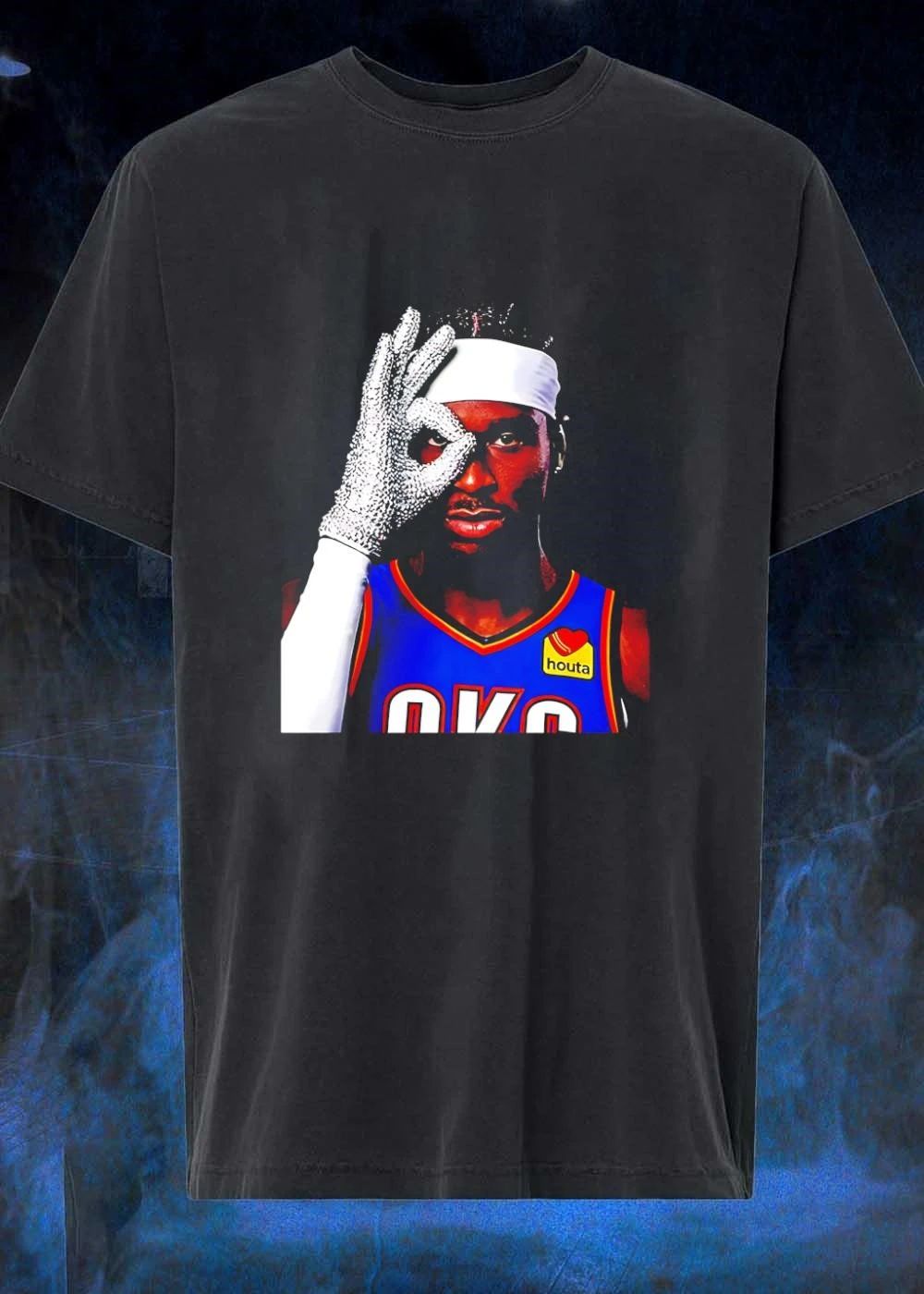 Shai Gilgeous-Alexander OKC Thunder OK Gesture Sparkle Glove T-Shirt