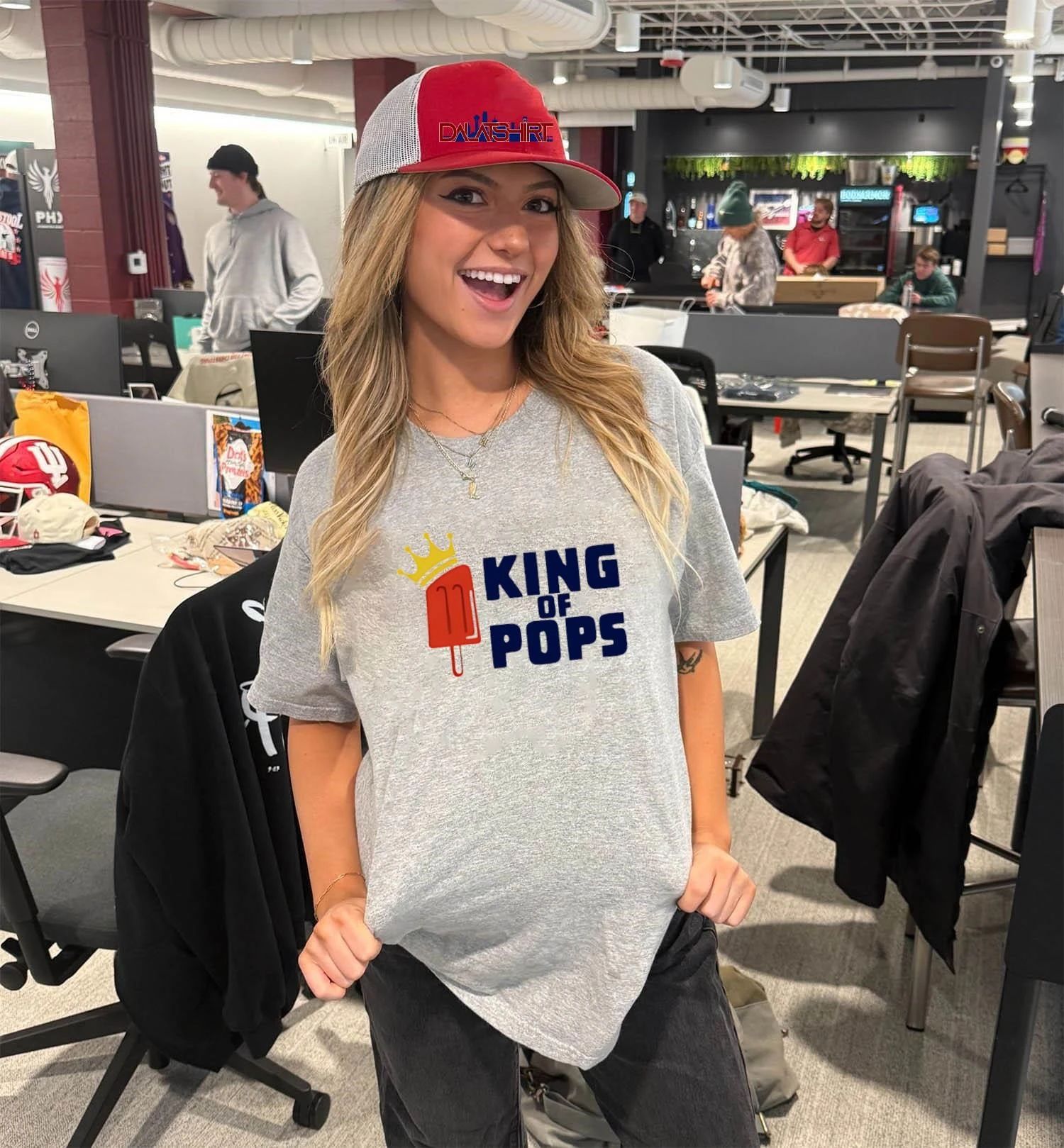 KING OF POPS cream shirt