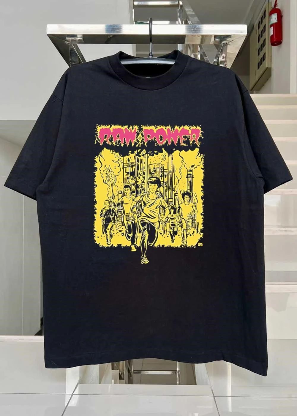 Raw Power Band Burning City Rebellion T-Shirt