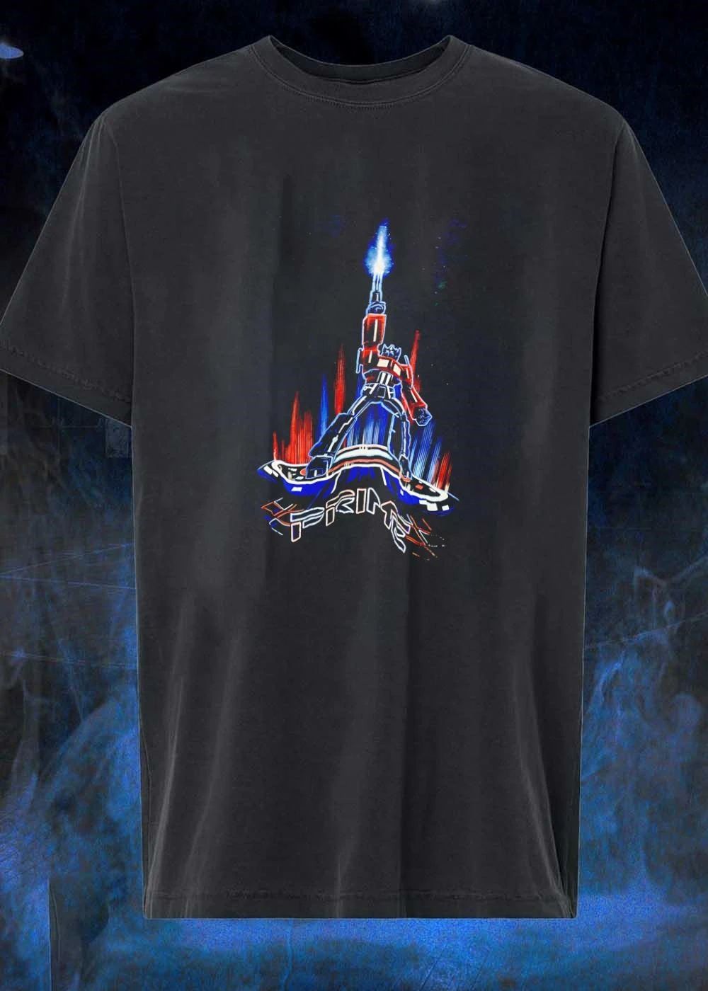 Transformers Optimus Prime Neon Glow Prime Text Retro Sci-Fi 2026 Legacy Shirt