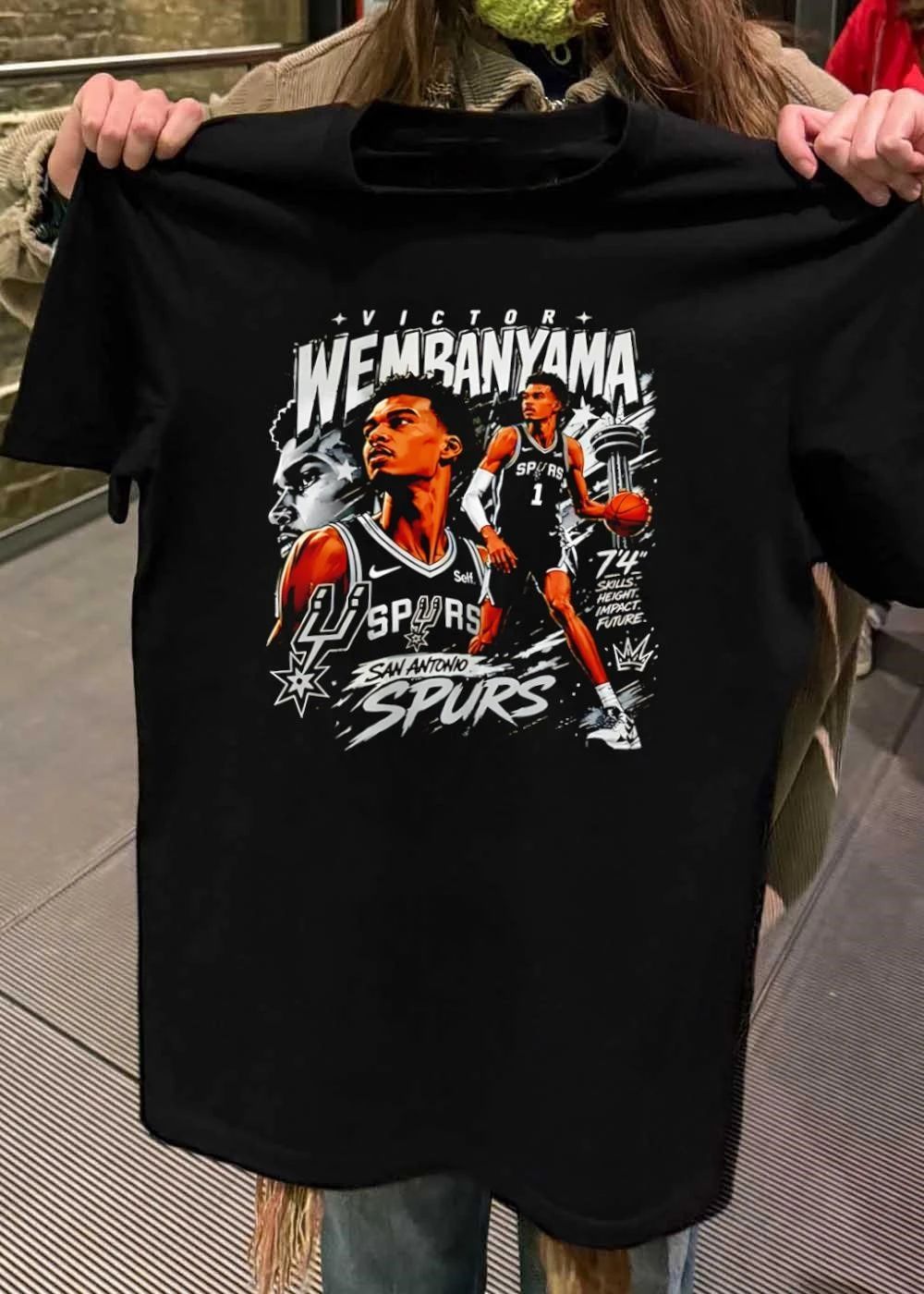 Victor Wembanyama San Antonio Spurs 7’4′ NBA Basketball Graphic T-Shirt