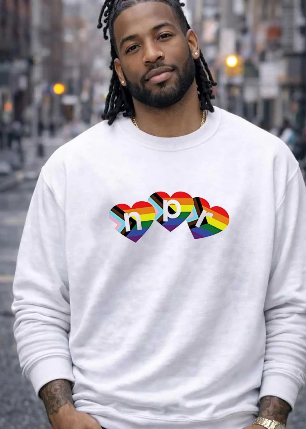 NPR Progress Pride Flag Hearts LGBTQ+ Pride Month 2026 Shirt