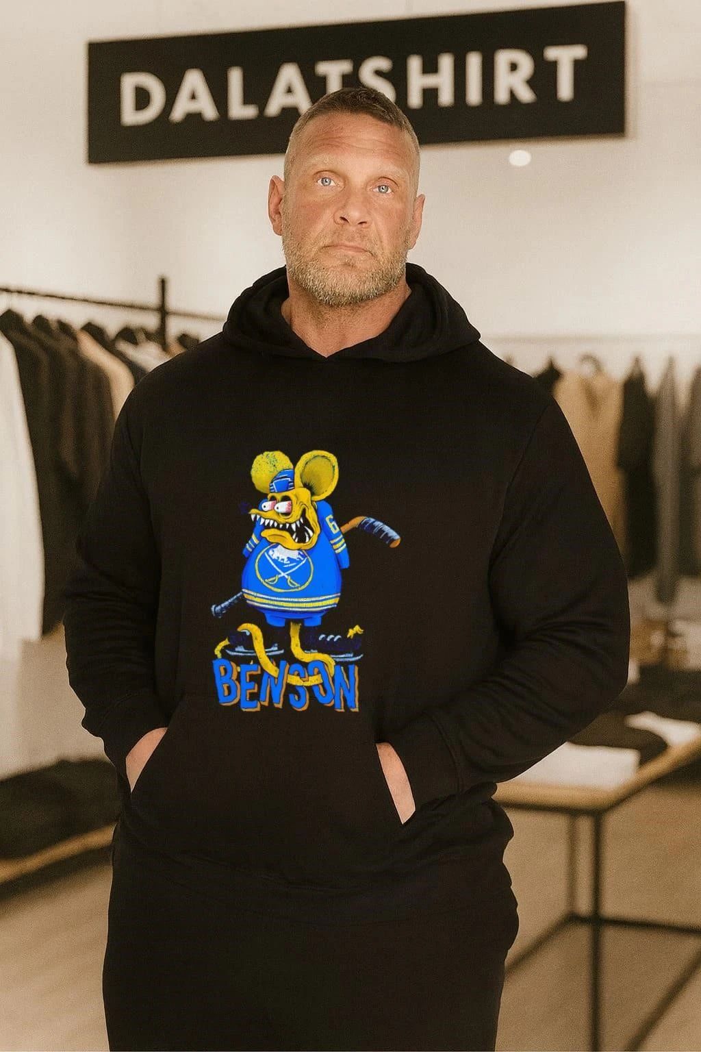 Buffalo Sabres Benson hockey Ed Roth Rat Fink shirt