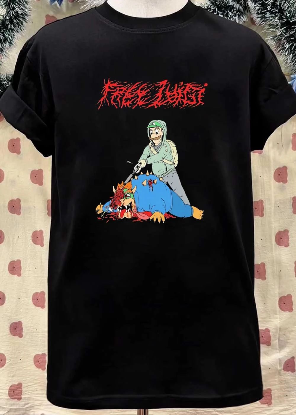 Free Luigi Luigi Bowser Gore T-Shirt
