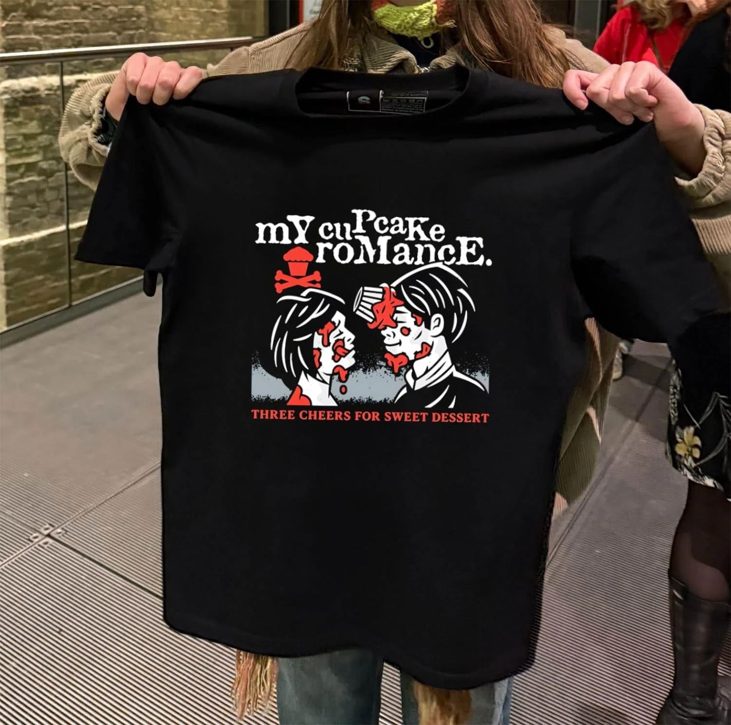 My Cupcake Romance Three Cheers For Sweet Dessert Emo Parody shirt