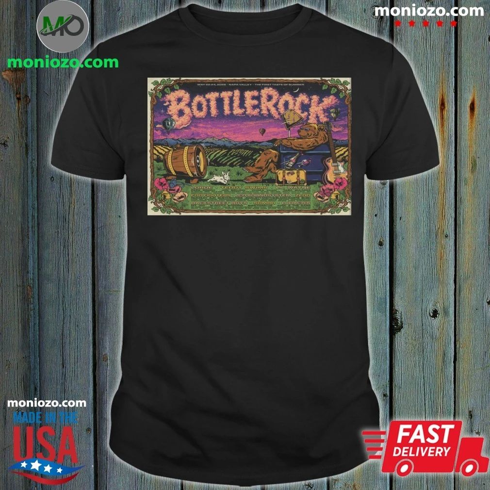 Original BottleRock Napa Valley Festival 2026 Poster Shirt