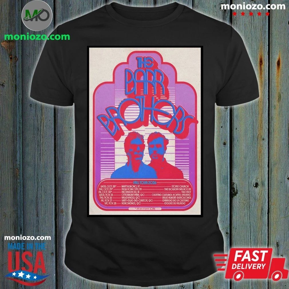 The Barr Brothers Poster 2026 Fall Tour T-Shirt