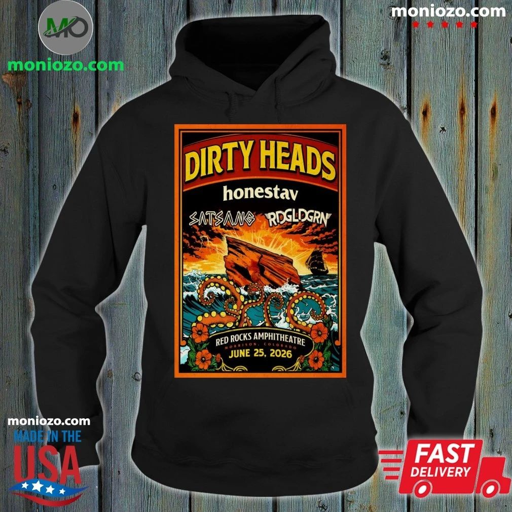 Dirty Heads Red Rocks Shows On June 25 2026 Poster Shirt