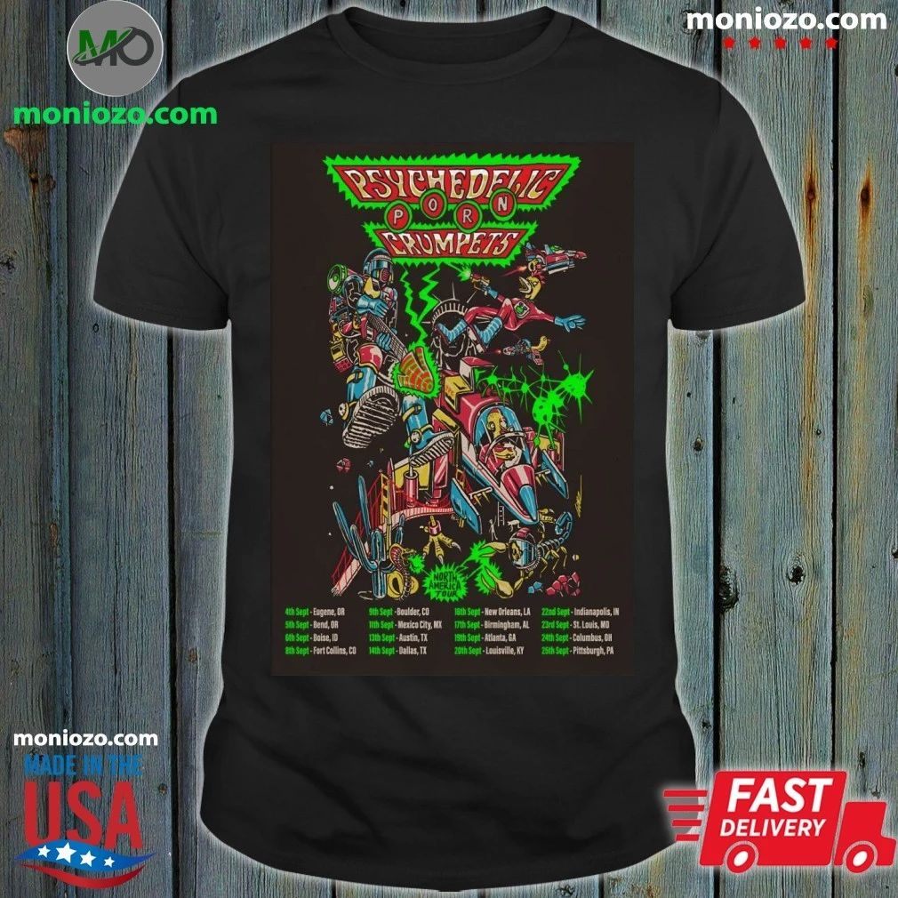 Original Psychedelic Porn Crumpets 2026 North America Tour Poster Shirt
