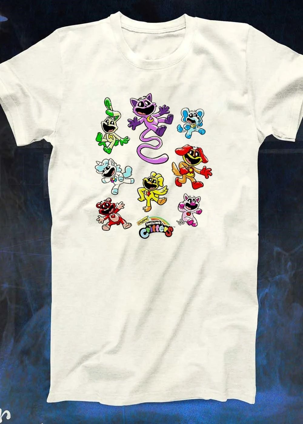 Poppy Playtime Chapter 3 Smiling Critters CatNap DogDay Hoppy Hopscotch Bubba Bubbaphant CraftyCorn Bobby BearHug PickyPiggy KickinChicken Cartoon Characters Fan Art Shirt