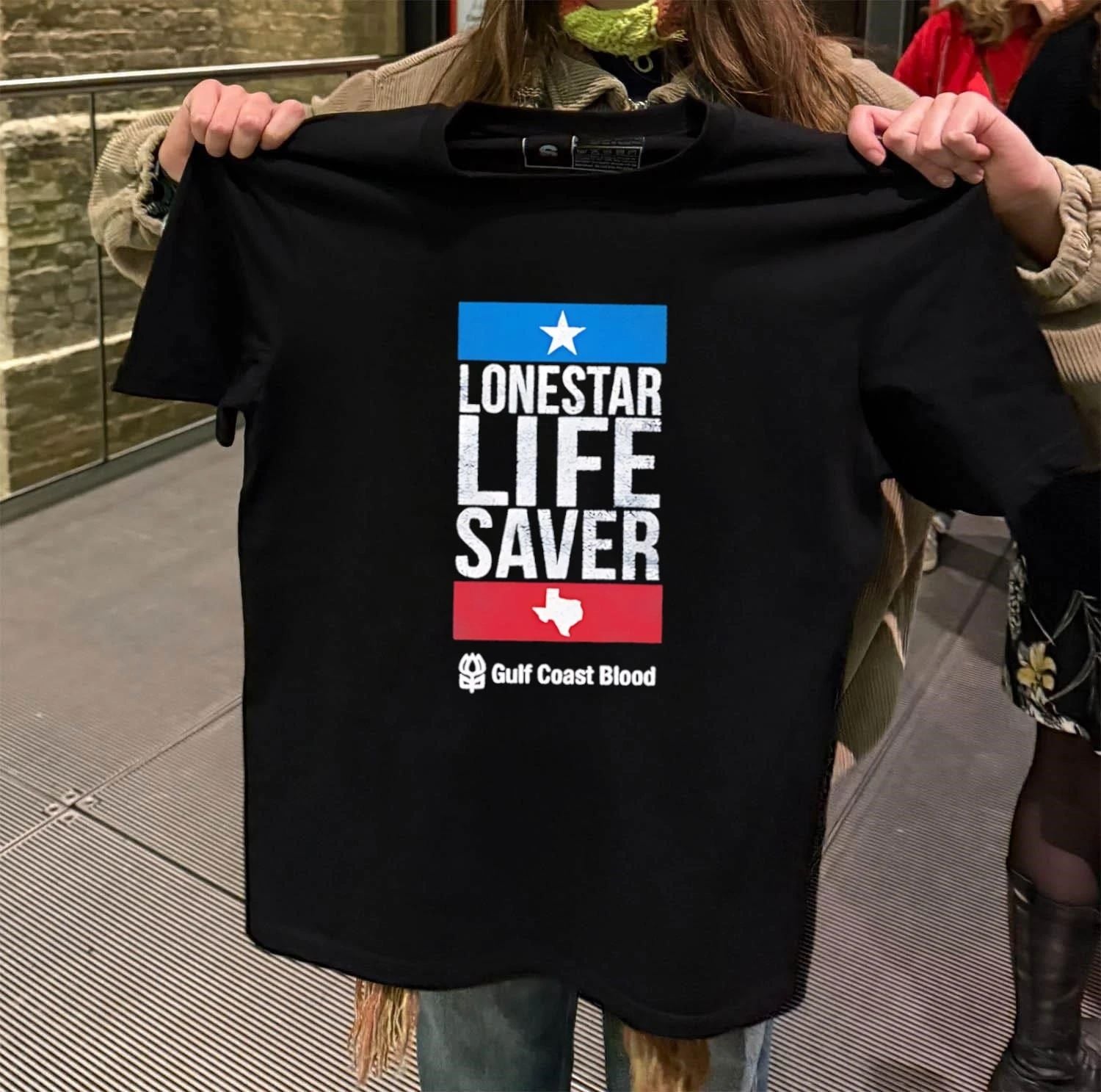 Lonestar Life Saver Gulf Coast Regional Blood Center shirt