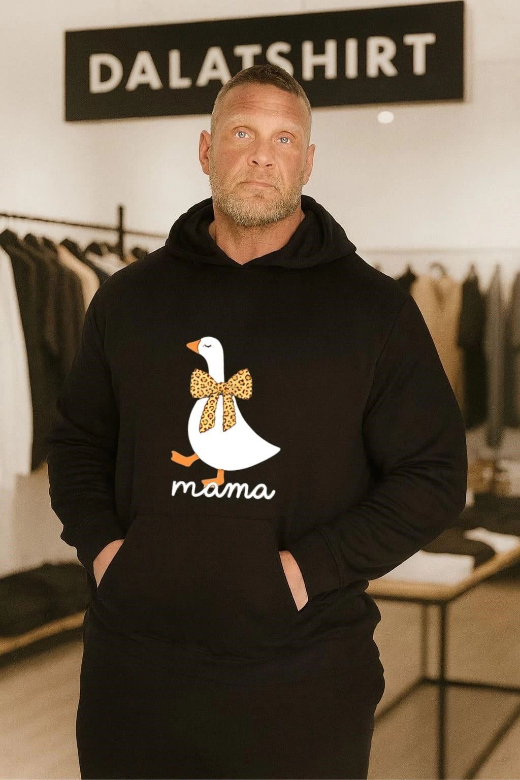 Leopard Print Bow Goose Mama T-Shirt