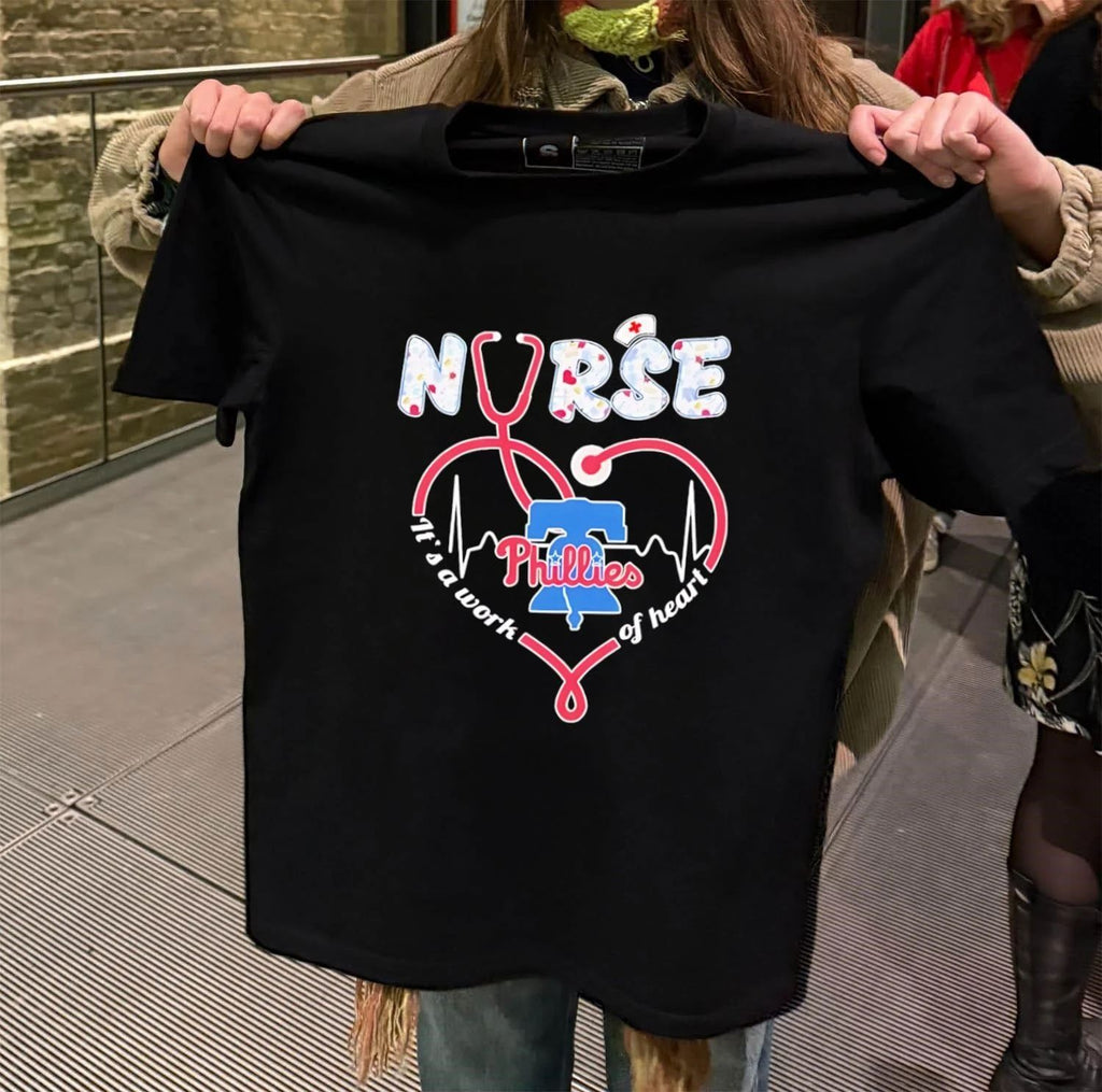 Philadelphia phillies nurse it’s a work of heart stethoscope shirt