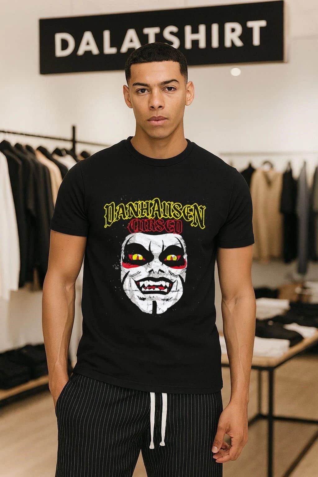 Danhausen Cursed! Mineral Wash Face shirt