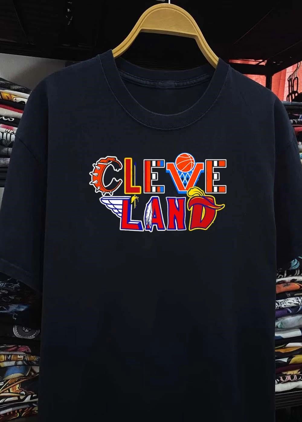 Cleveland Land Basketball Typography Multi shirt