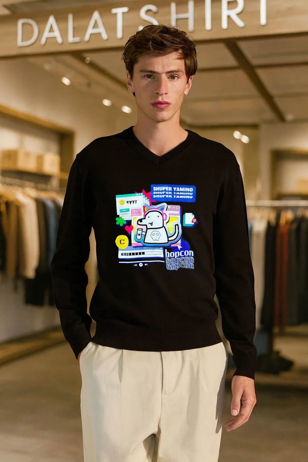Shuper Yamino Dog Character Hopcon Internet Browser Pop Culture shirt
