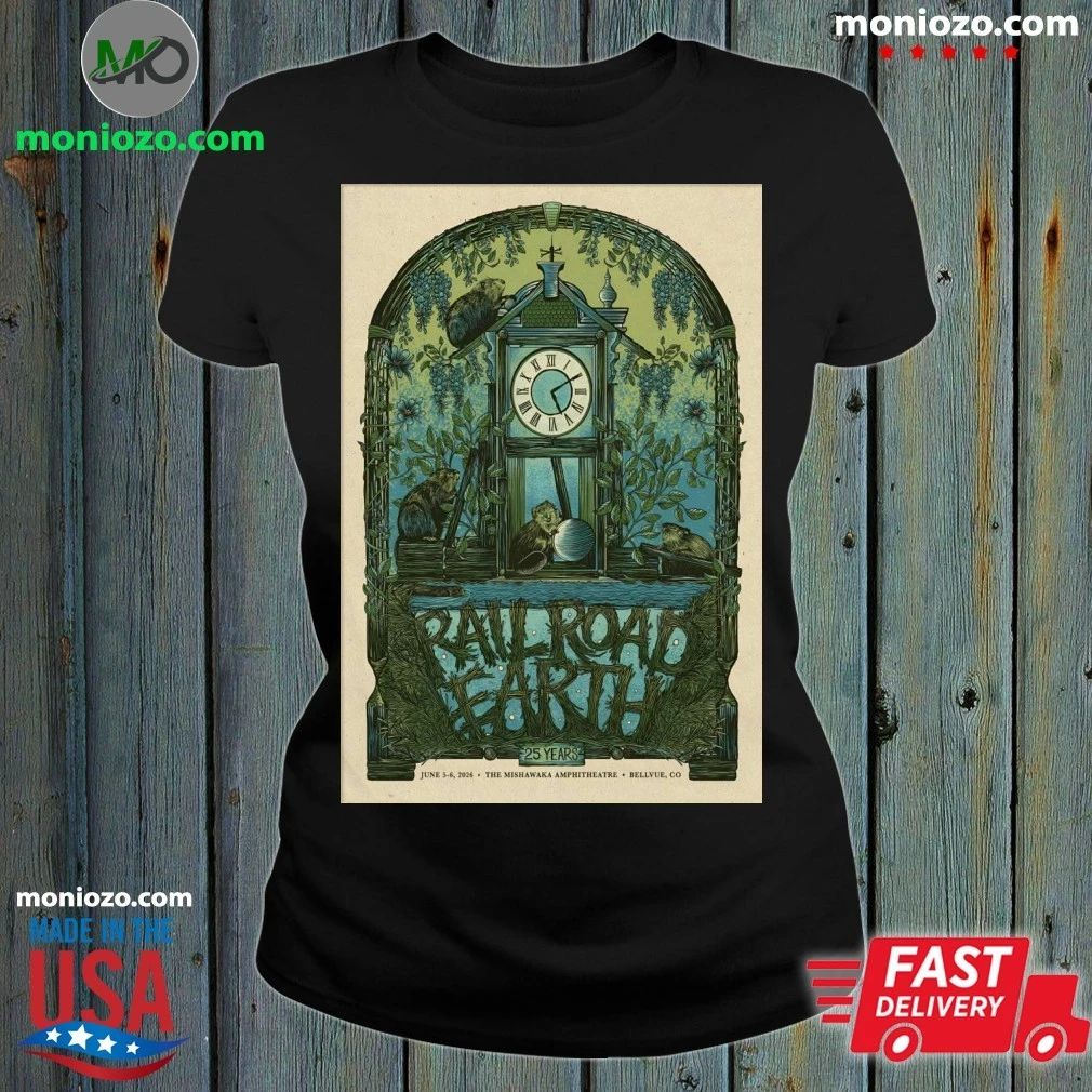Railroad Earth Jun 5-6 2026 Mishawaka Amphitheatre in Bellvue CO Poster Shirt