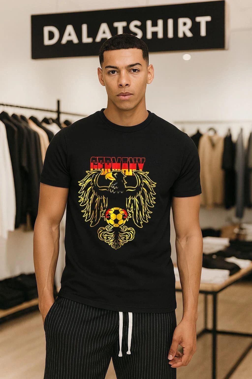 Germany Eagle Crest Soccer Ball Flag shirt