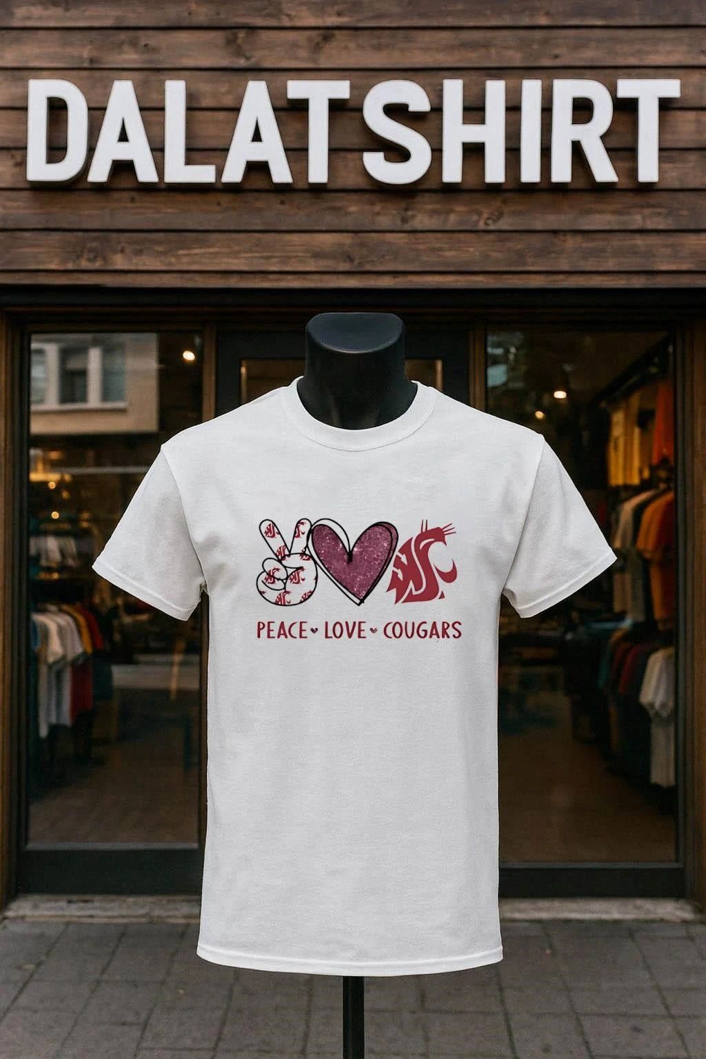 Peace love Washington state cougars shirt