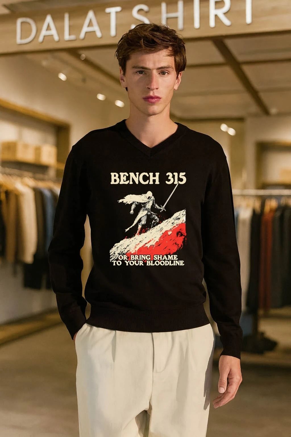 Bench 315 Or Bring Shame To Your Bloodline Knight shirt