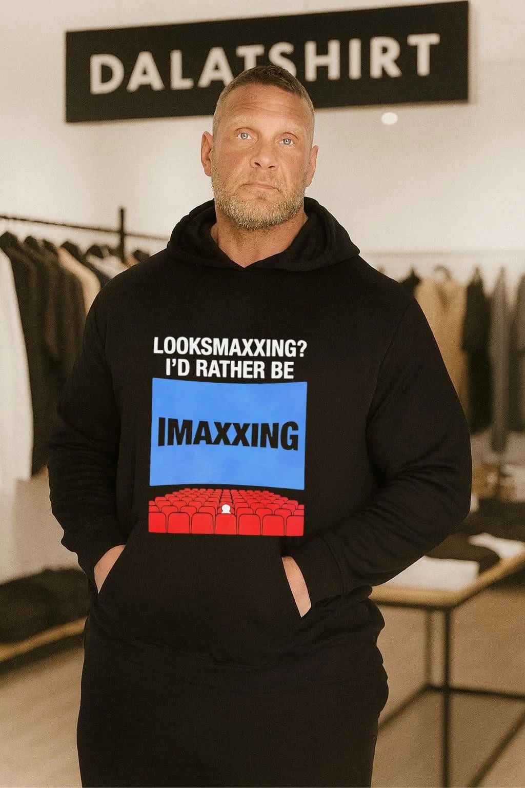 Looksmaxxing I’d Rather Be Imaxxing Movie Theater Cinema shirt