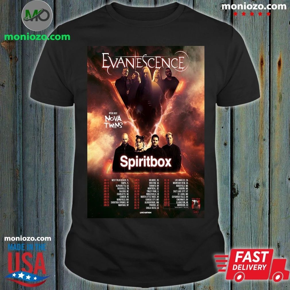 Original Evanescence Tour 2026 Poster Shirt