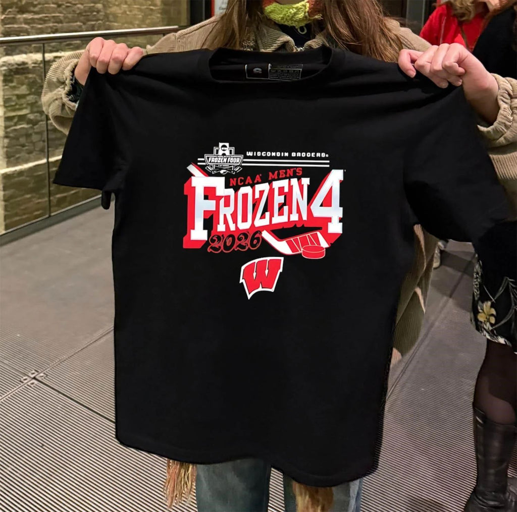 Wisconsin badgers 2026 men’s ice hockey frozen four shirt
