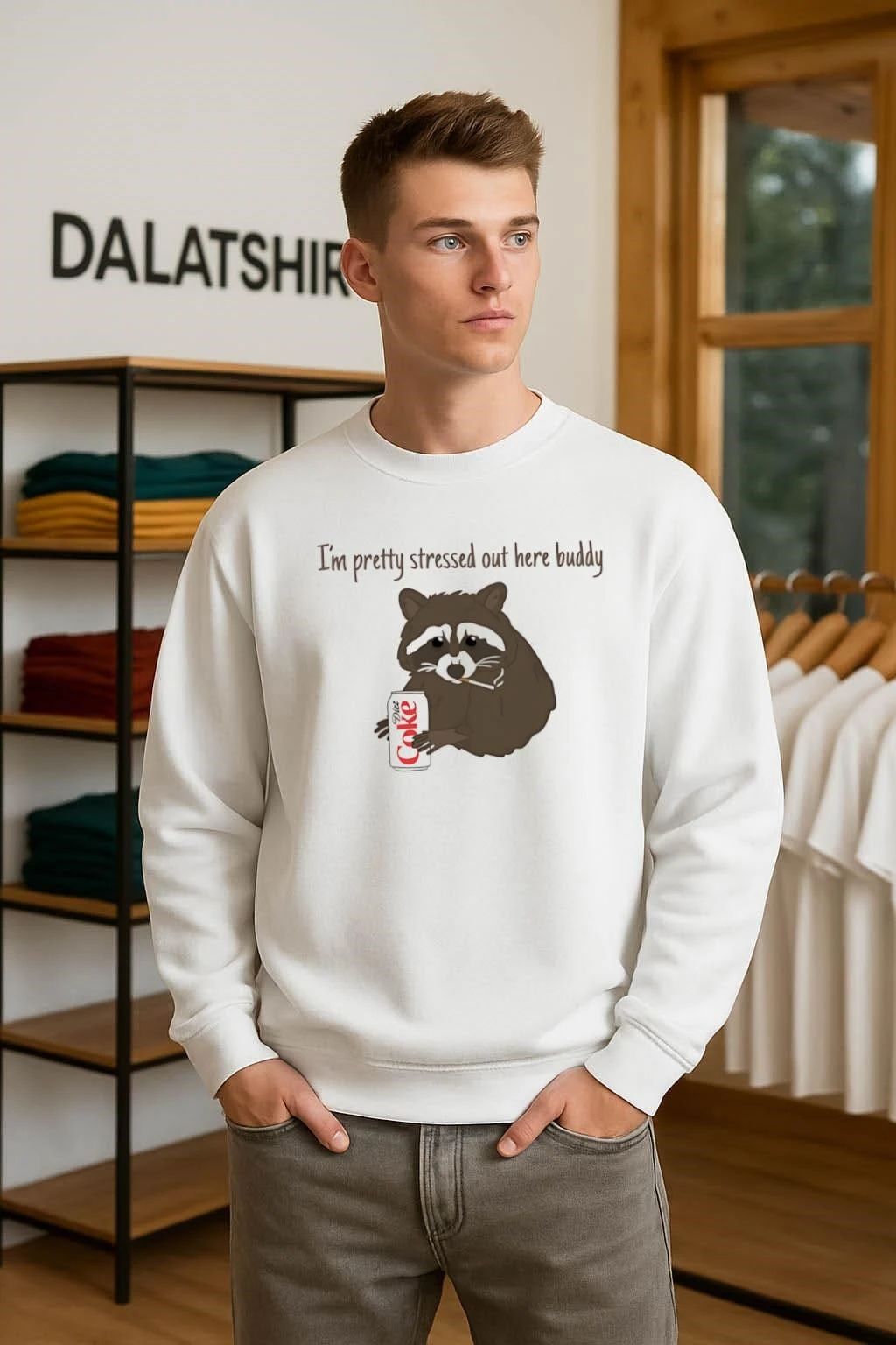 I’m Pretty Stressed Out Here Buddy Raccoon Smoking Diet Coke shirt