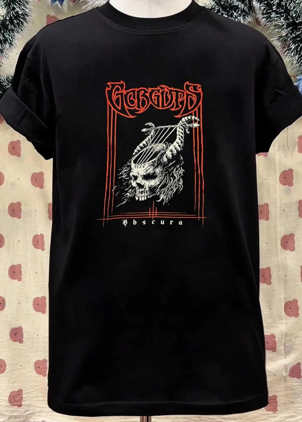 Gorguts Obscura Album Skull Lyre T-Shirt