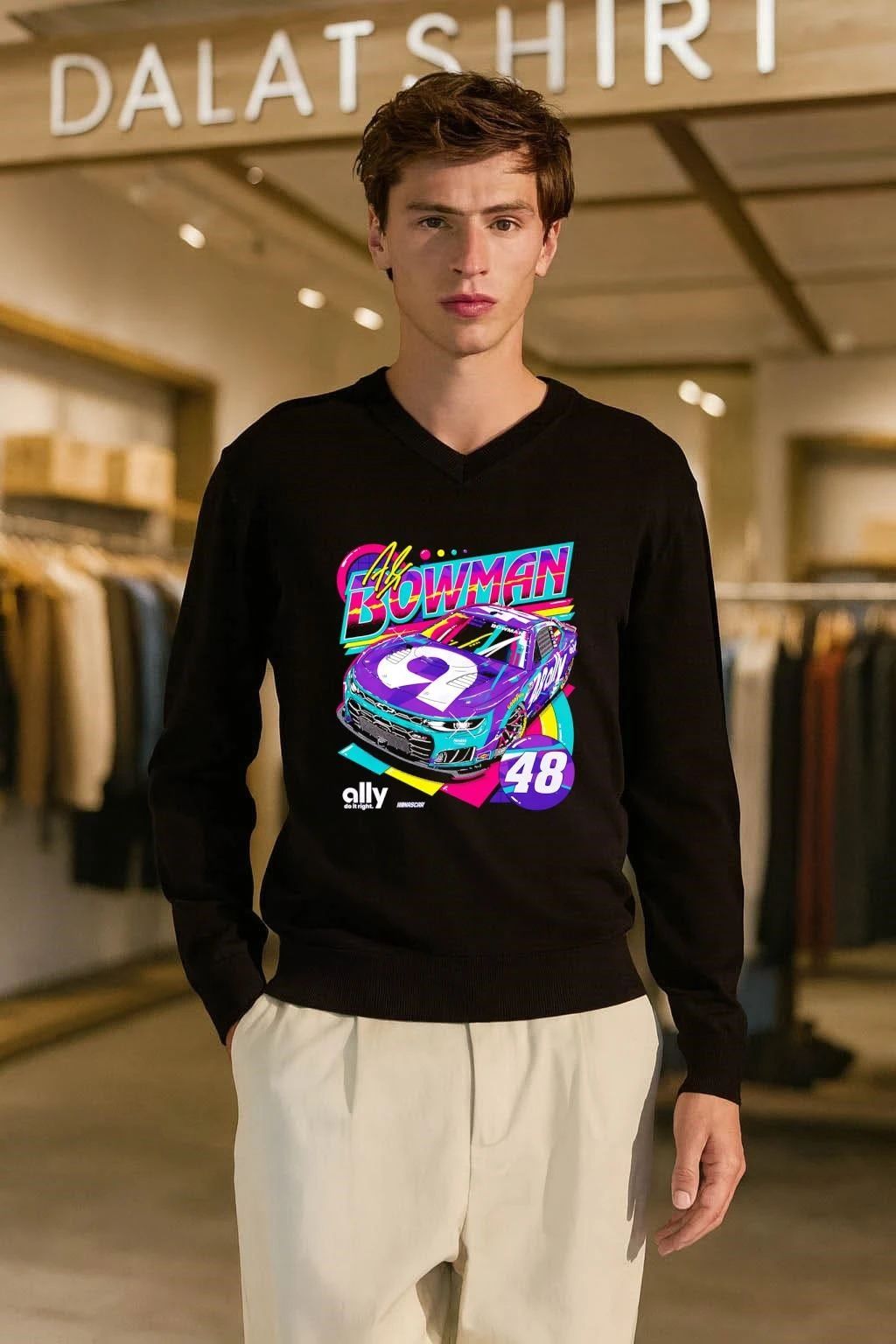 Alex Bowman 48 Ally NASCAR Racing Graphic shirt