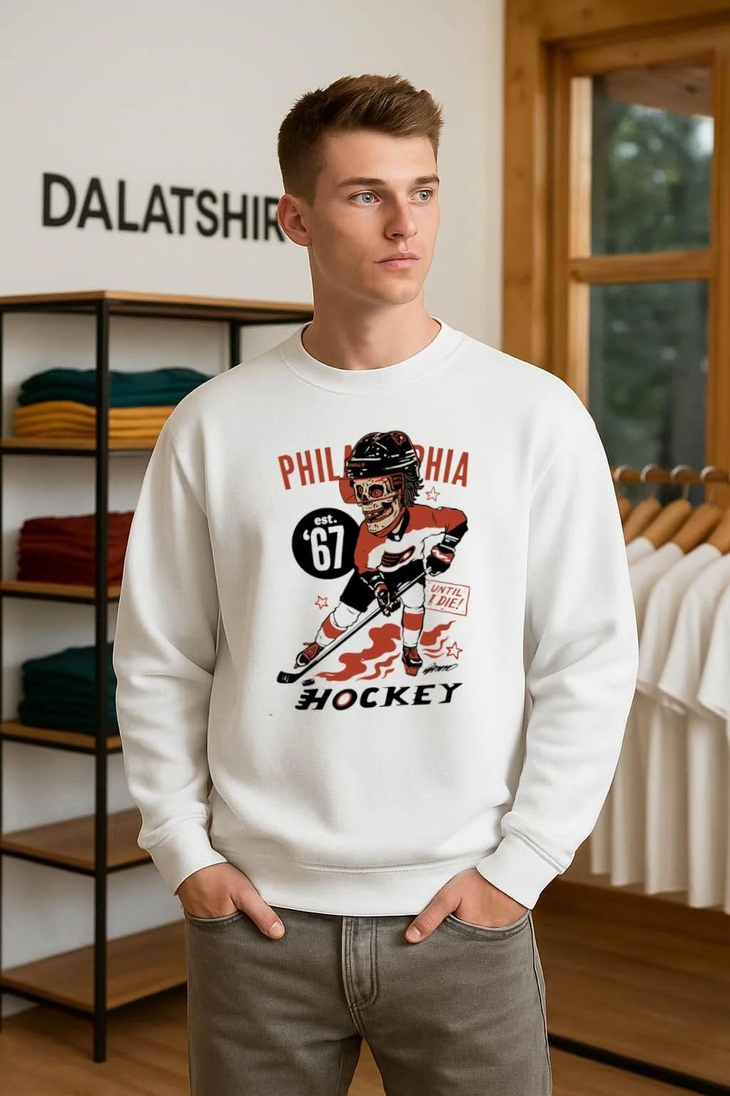 Philadelphia Hockey Est 67 Skeleton Player Until I Die shirt
