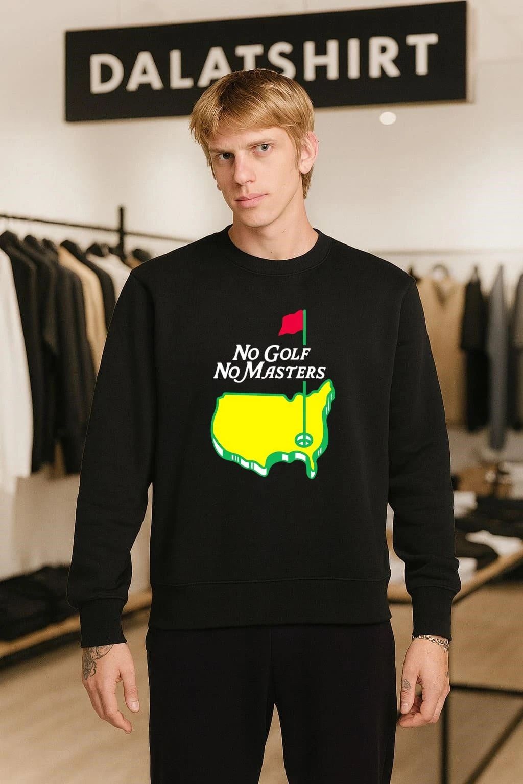 No Golf No Masters Peace Sign Golf Hole Masters Parody US Map T-Shirt