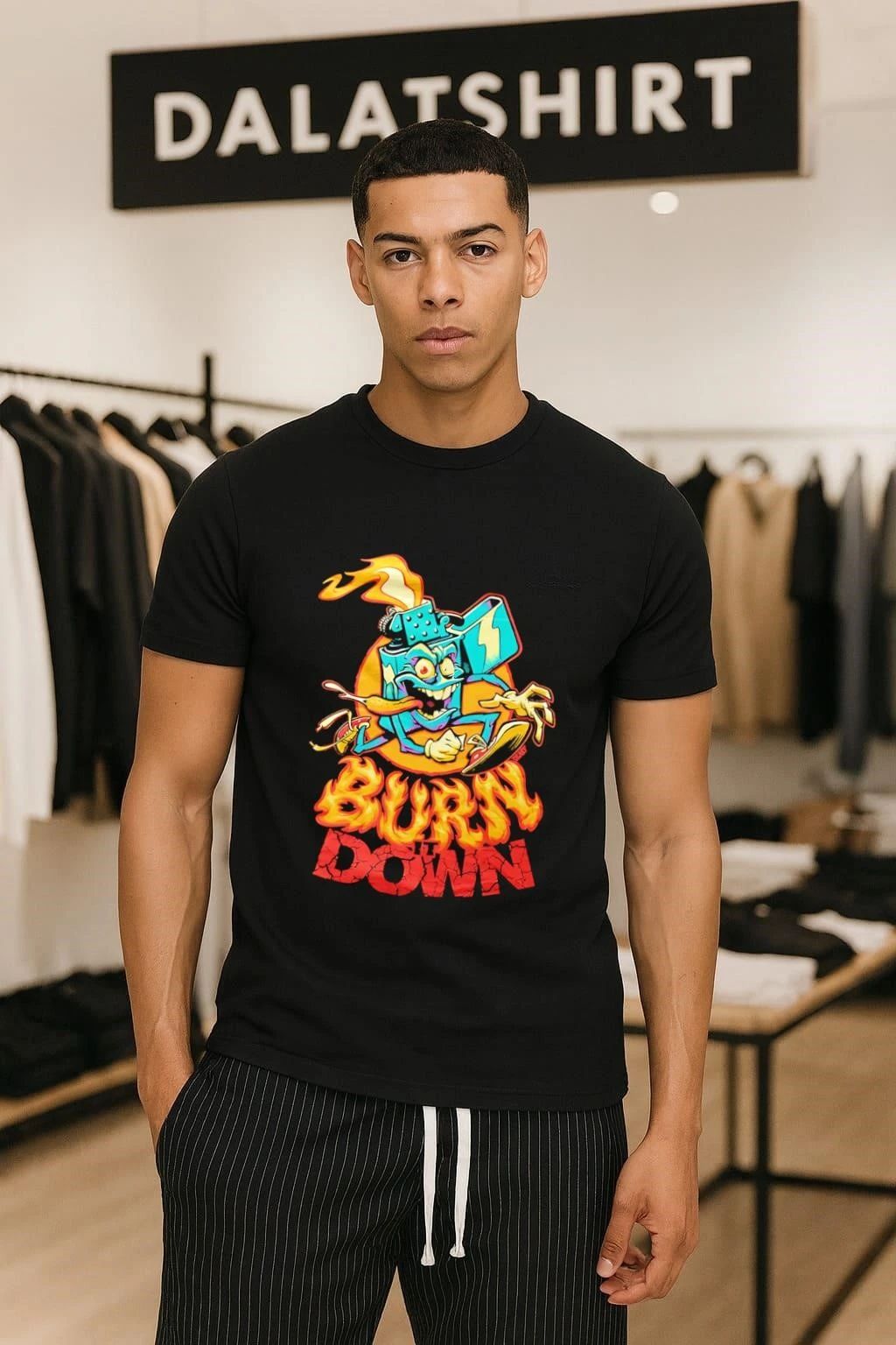 Burn It Down Lighter Character Running shirt