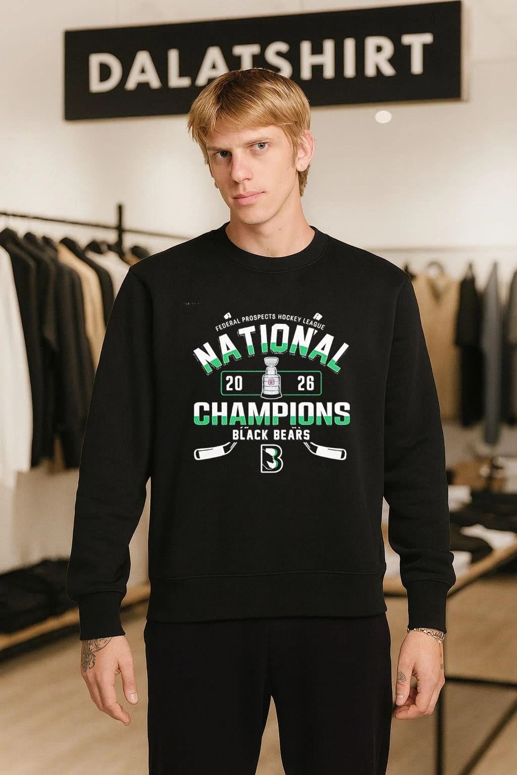 Binghamton Black Bears 2026 FPHL Champions Three-Peat shirt