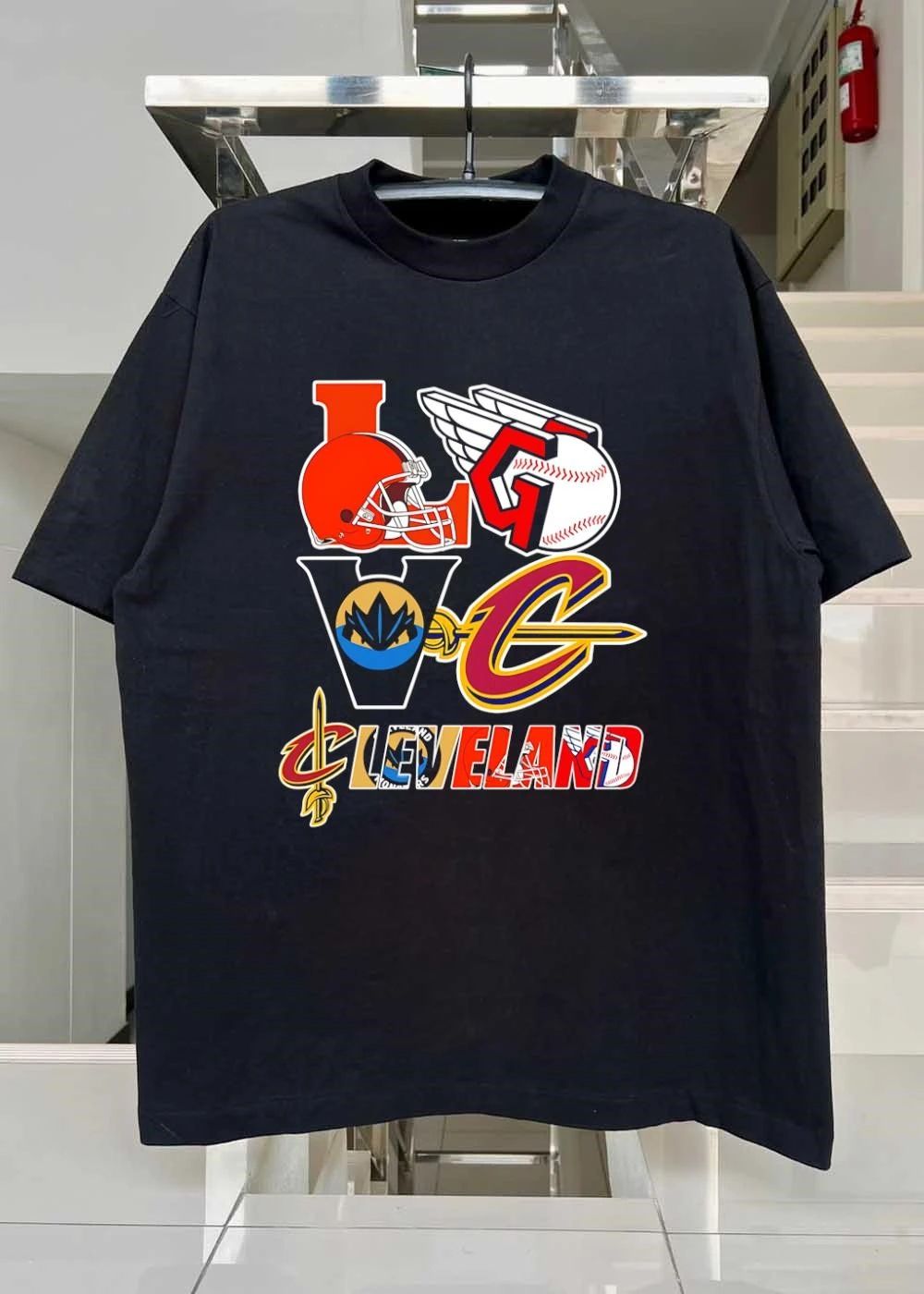 Love Cleveland Sports Team Logos T-Shirt