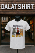 Bisexuals Eat What Donkey Rooster Cat Surprised Meme shirt