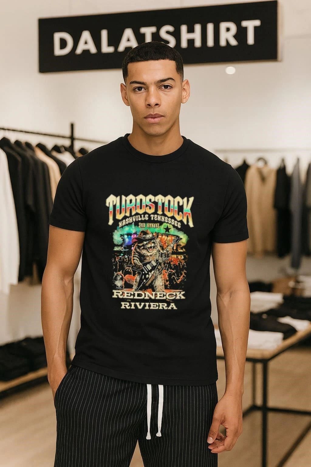 2026 Redneck Riviera Wearing Turdstock cat shirt