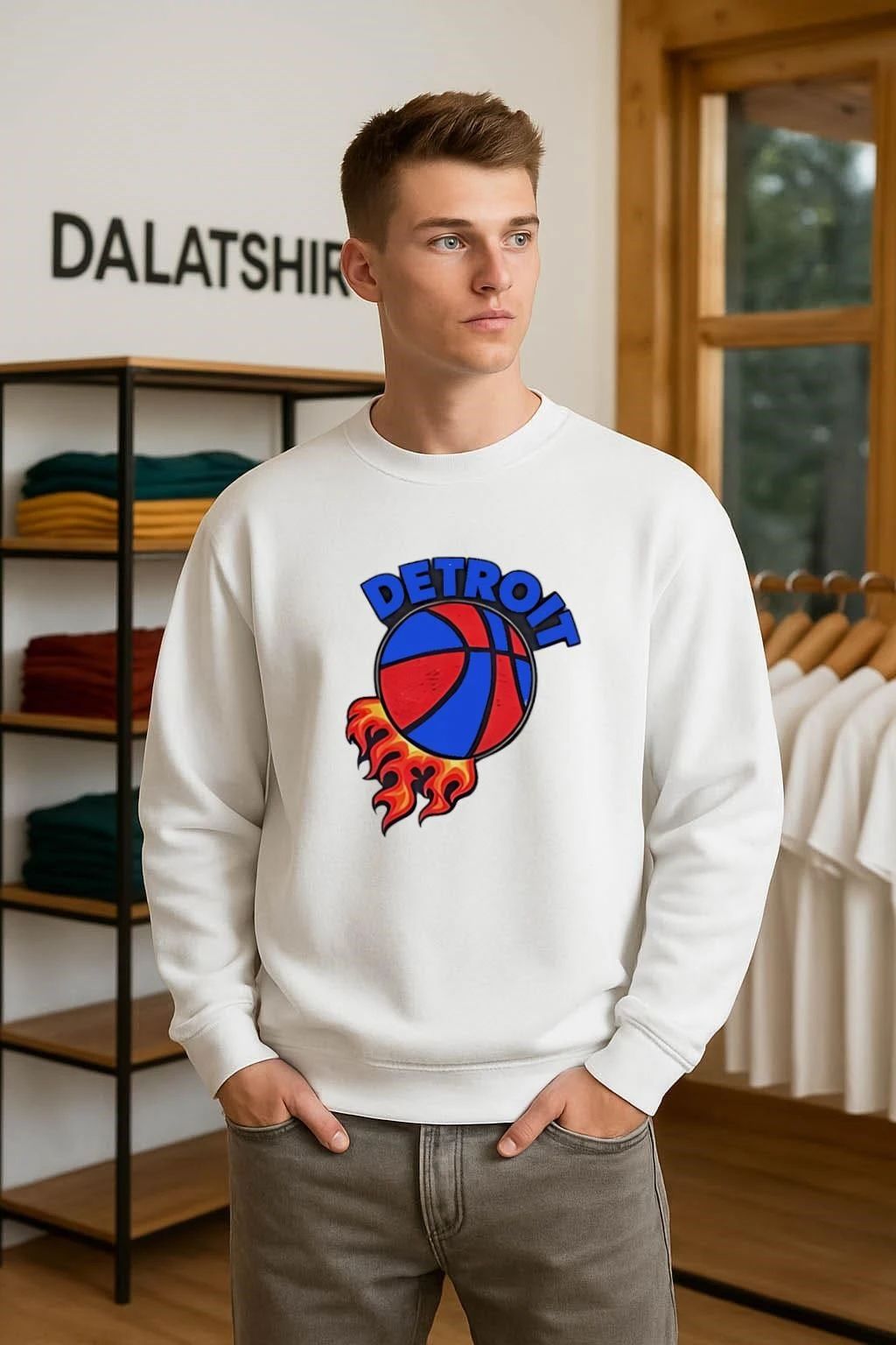Detroit Pistons Basketball On Fire shirt