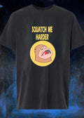 Squatch Me Harder Yellow Circle Angry Bigfoot shirt