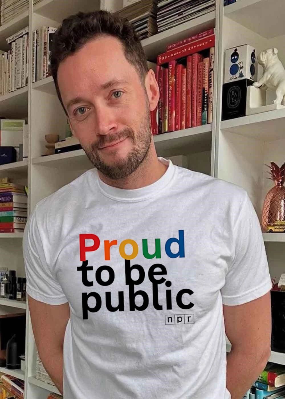 NPR Proud to Be Public Rainbow LGBTQ+ Pride 2026 Shirt