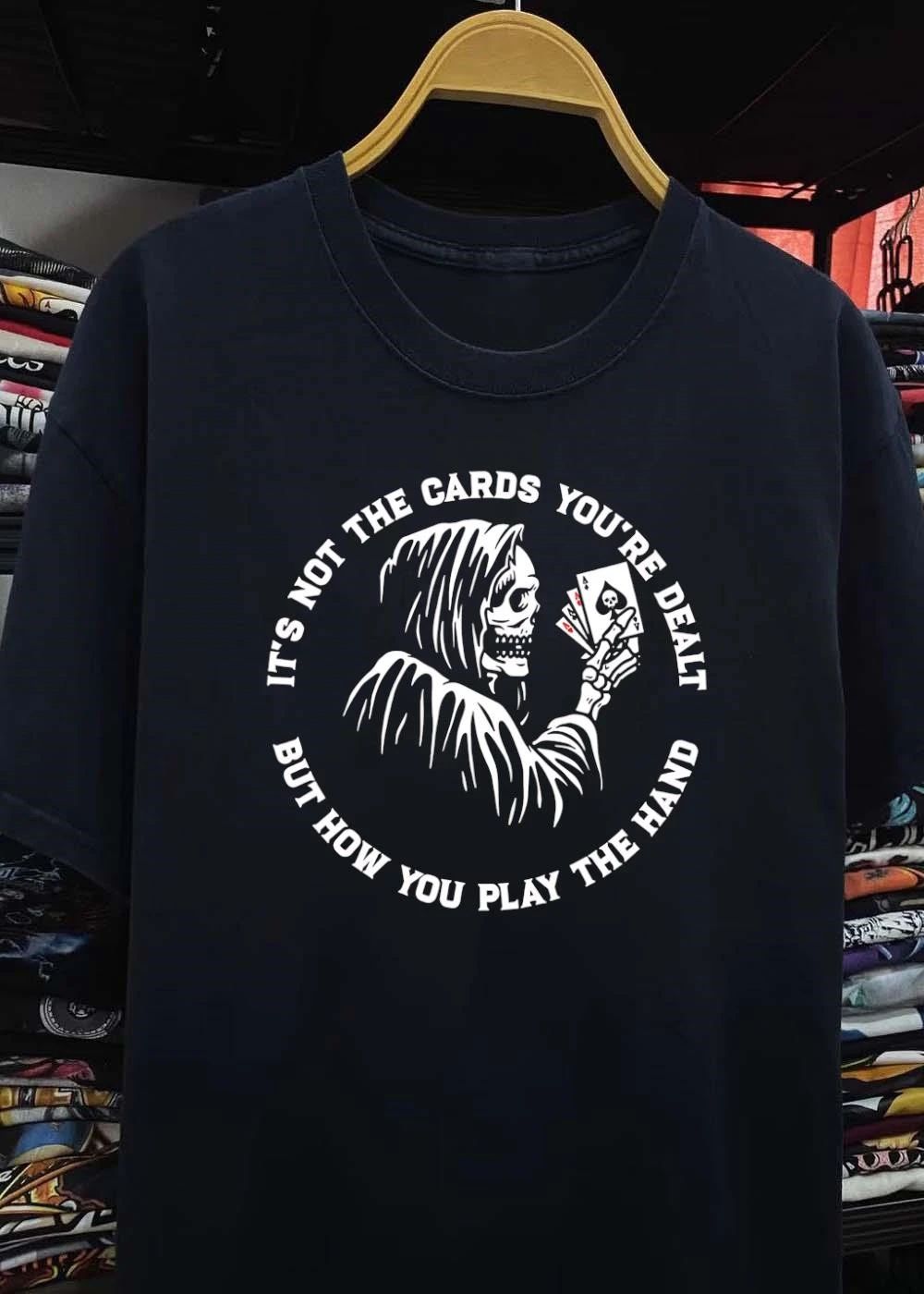 Grim Reaper Playing Cards How You Play The Hand T-Shirt