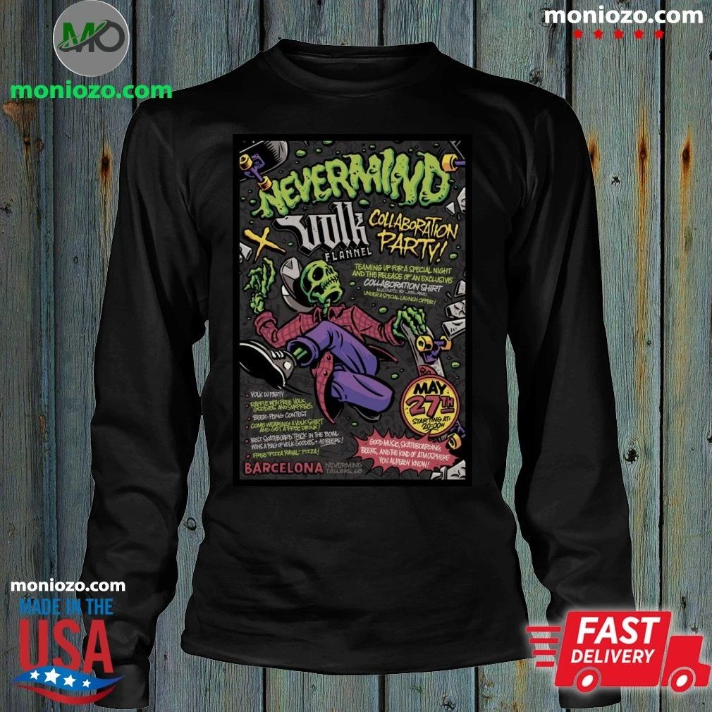NEVERMIND × VOLK Barcelona May 27 2026 Poster Shirt