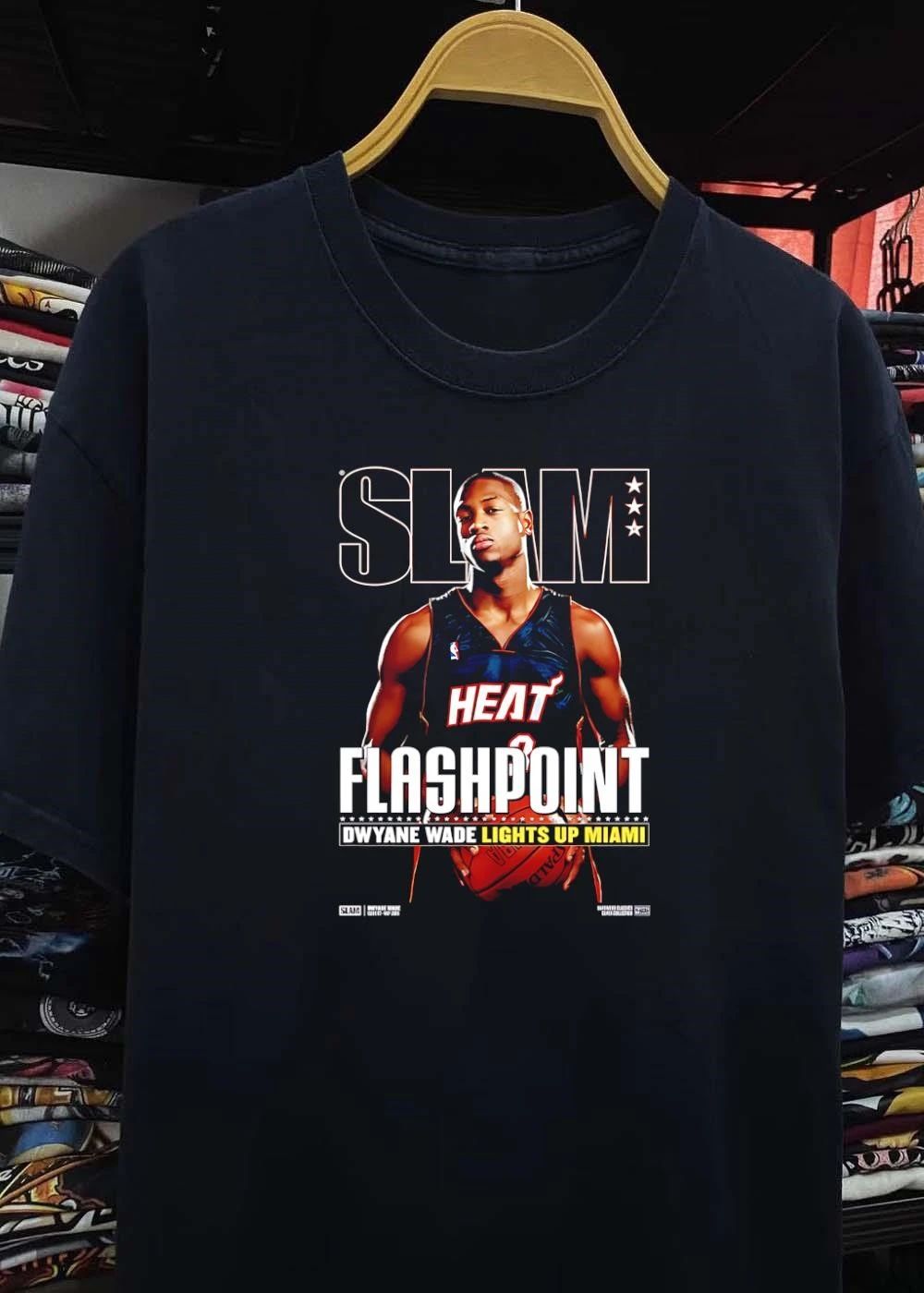 Slam Magazine Cover Dwyane Wade Flashpoint Lights Up Miami shirt