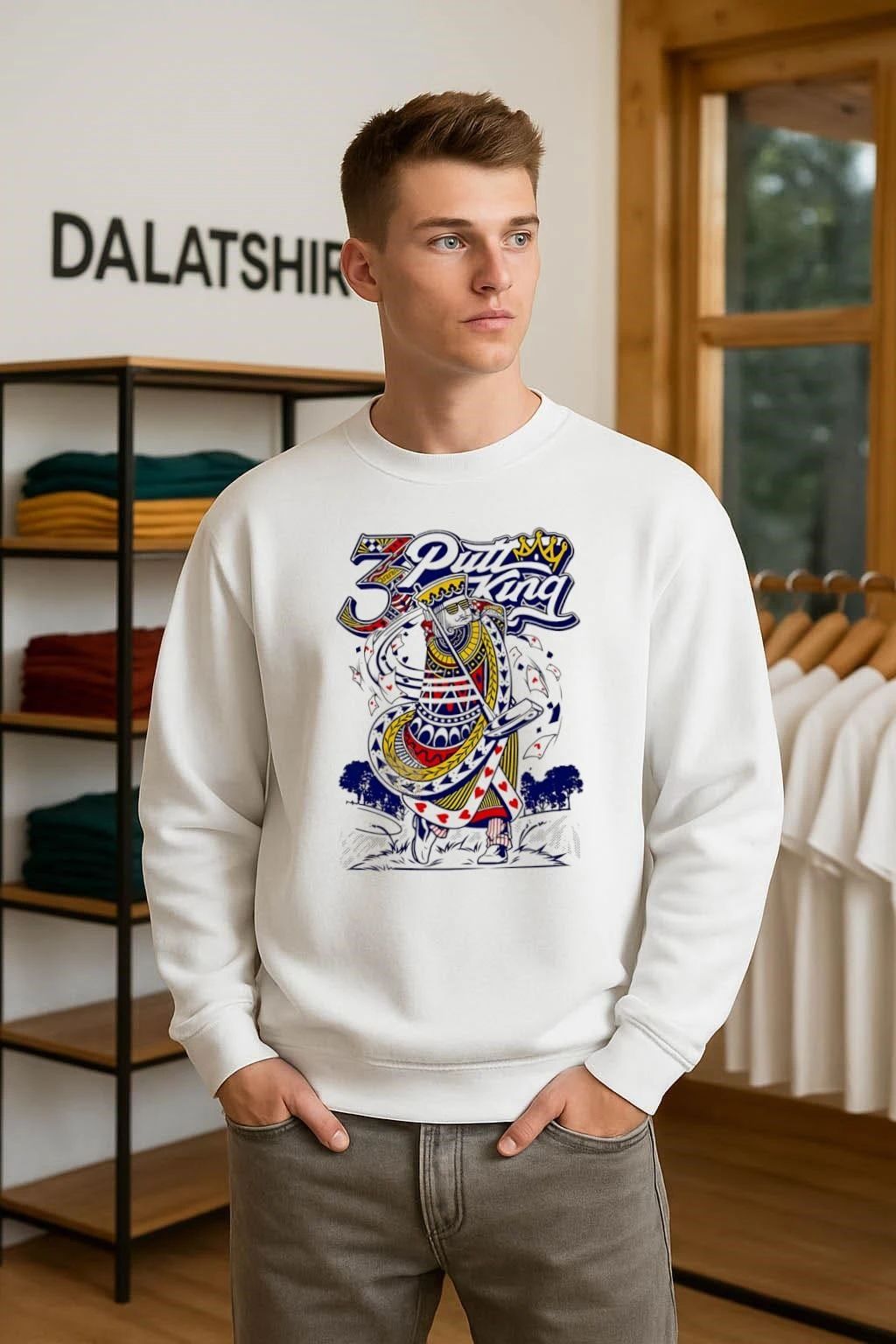 3 Put King Playing Cards Golfer King Of Hearts shirt